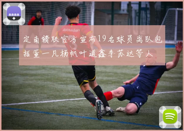 定南赣联官方宣布19名球员离队包括董一凡杨帆叶道鑫李苏达等人